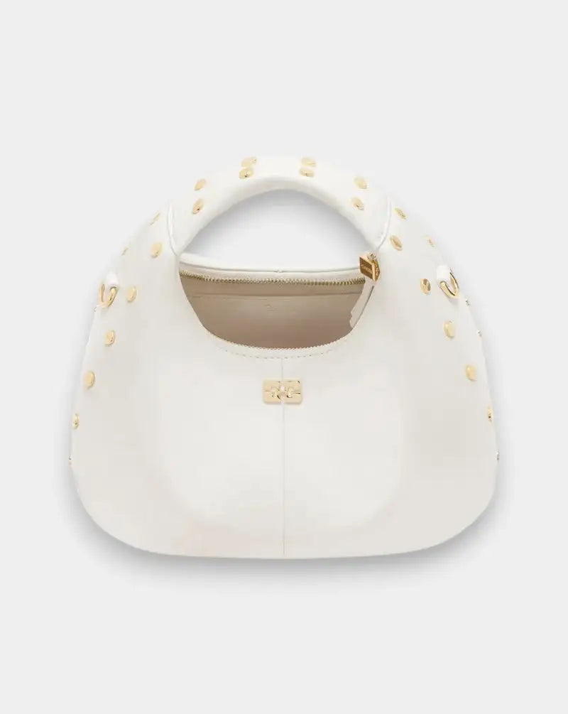 Bolso Ganni Hobo Mini Studs B2070129 135EGRET GANNI 