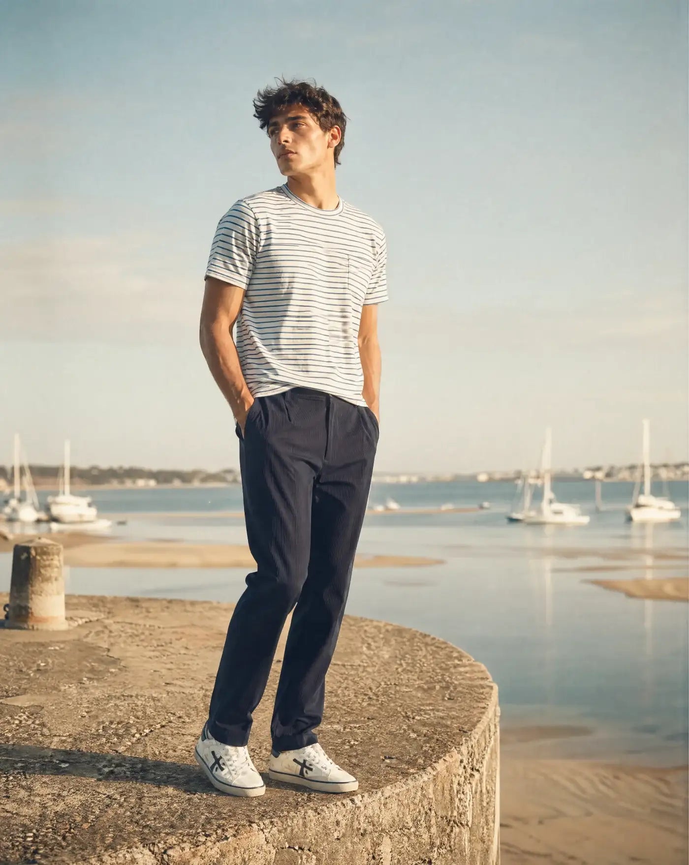 Camiseta La Paz Guerreiro Pocket SS260080520 INDIGO STRIPES LA PAZ 