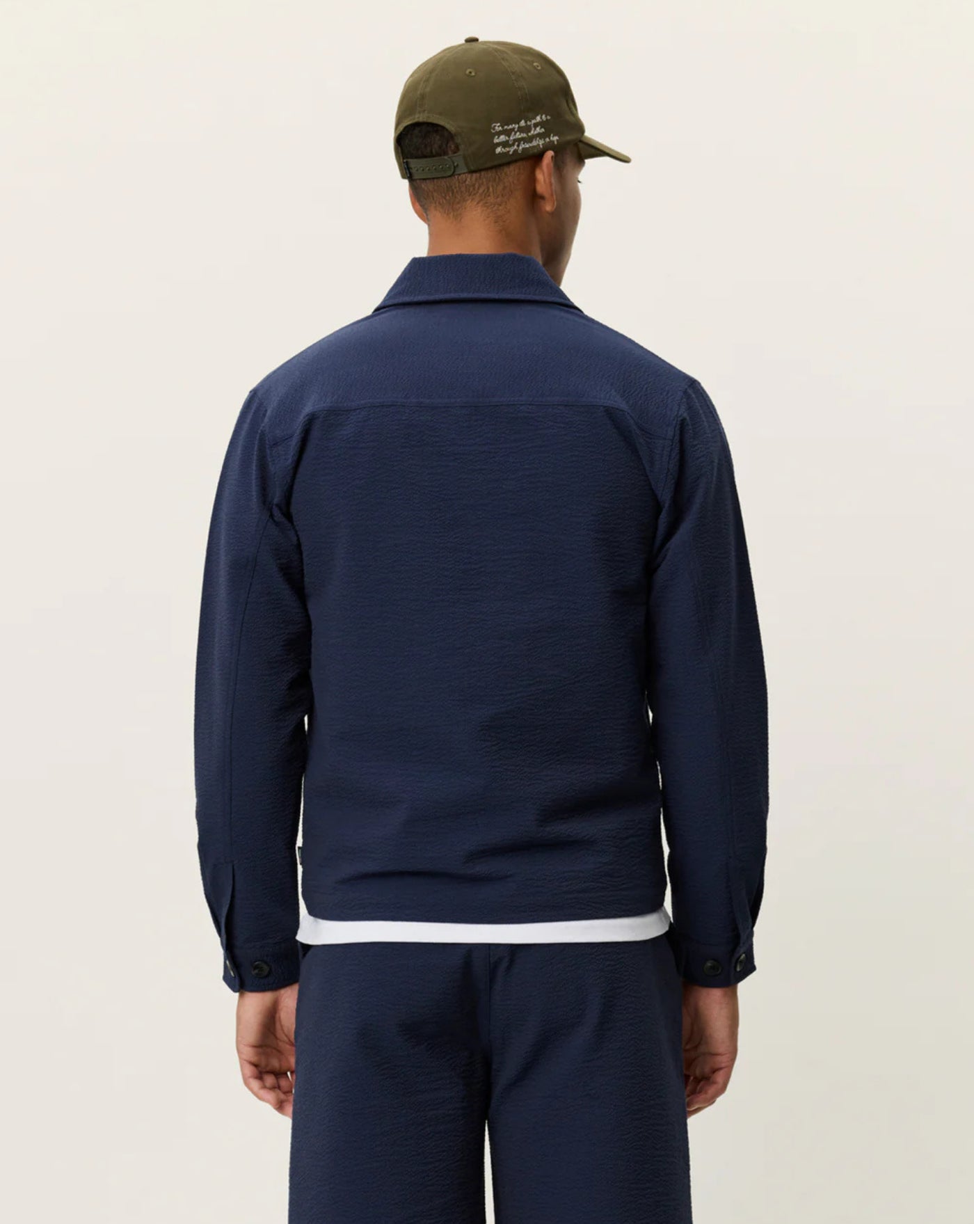 Chaqueta Les Deux Marseille Seersucker Zipper Jacket 1001366 460 LES DEUX 