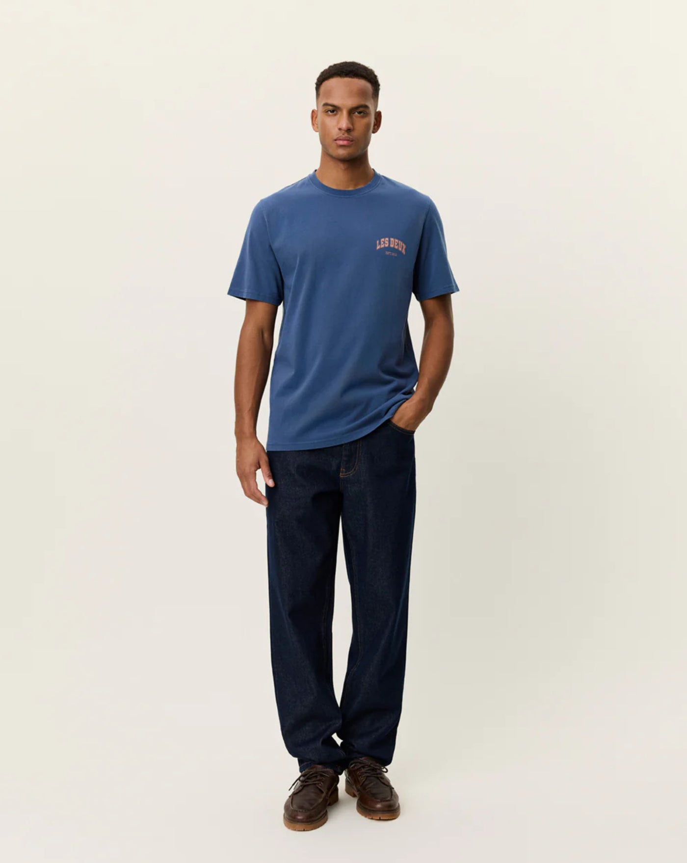 Camiseta Les Deux Brady Hoop T-shirt 1001473 430DARK DENIM BLUE LES DEUX 