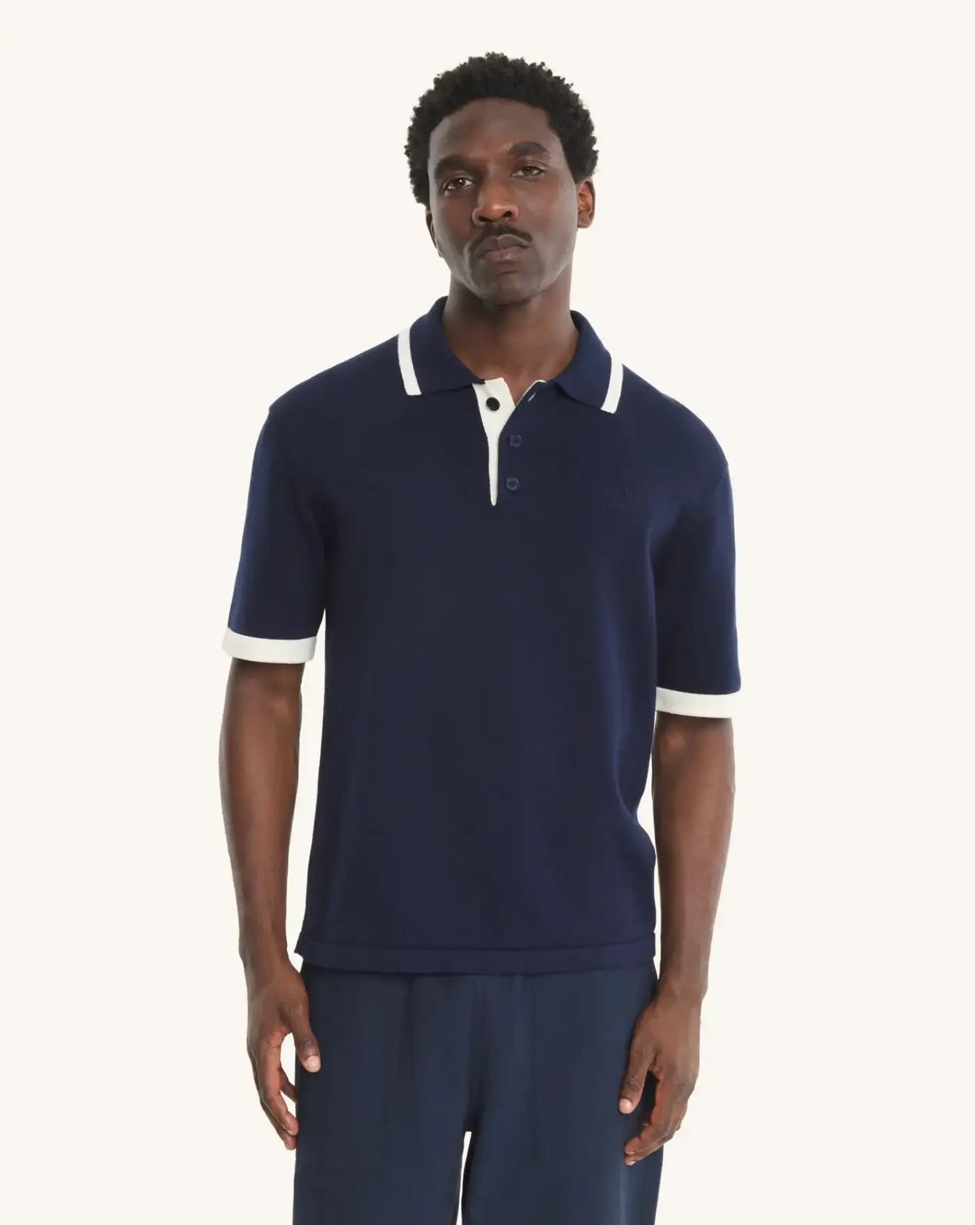 Polo Maison Kitsune Cotton Knitted QM00208KT1135 0413 MAISON KITSUNE 