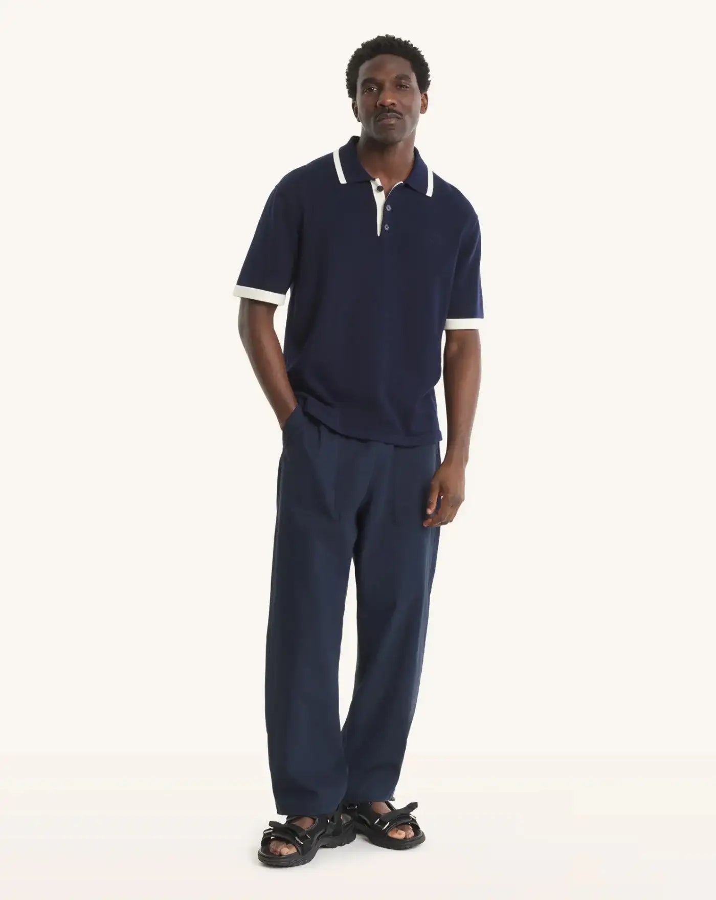 Polo Maison Kitsune Cotton Knitted QM00208KT1135 0413 MAISON KITSUNE 