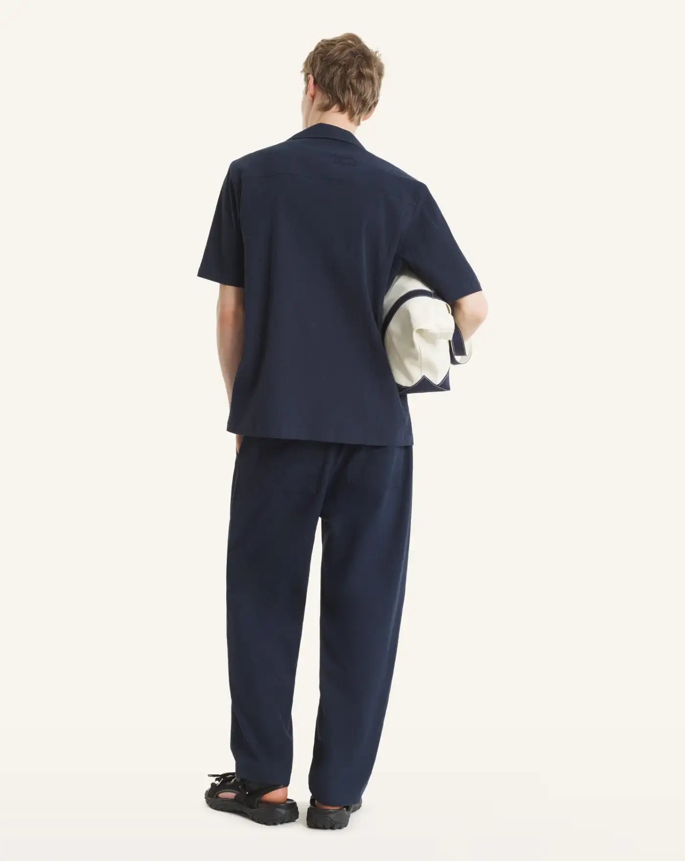 Camisa Maison Kitsune Seersucker Resort QM00407WC5082 0413 MAISON KITSUNE 