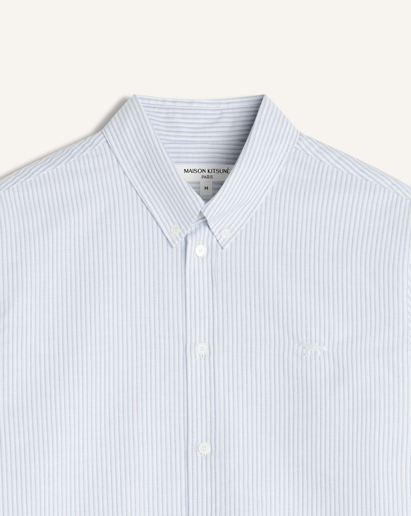 Camisa Maison Kitsune Profile Fox Striped QM00411WC5098 0491 MAISON KITSUNE 