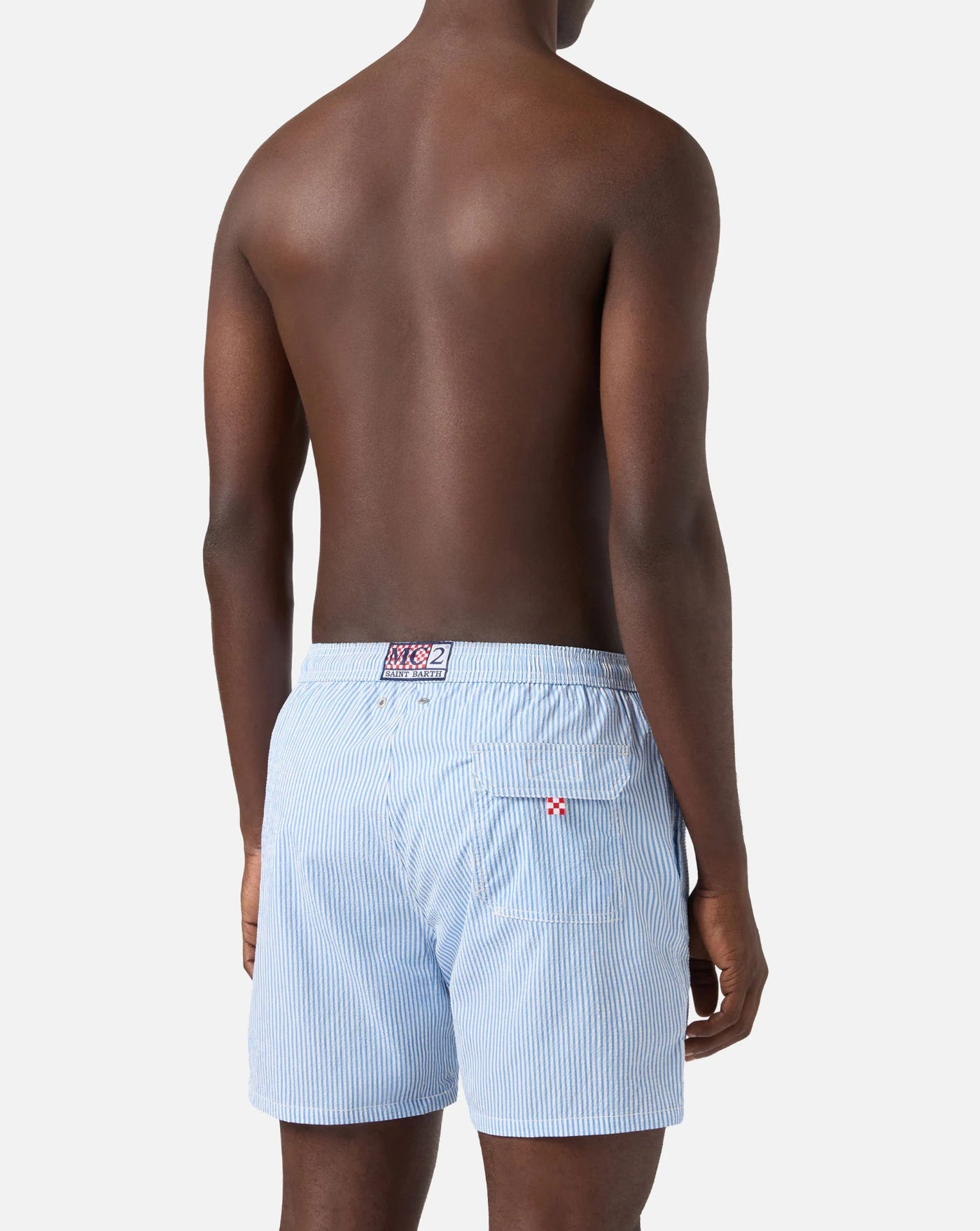 Bañador Mc2 Saint Barth Patmos Seersucker Stripes PATM001 01706L 31 L EMB MC2 SAINT BARTH 