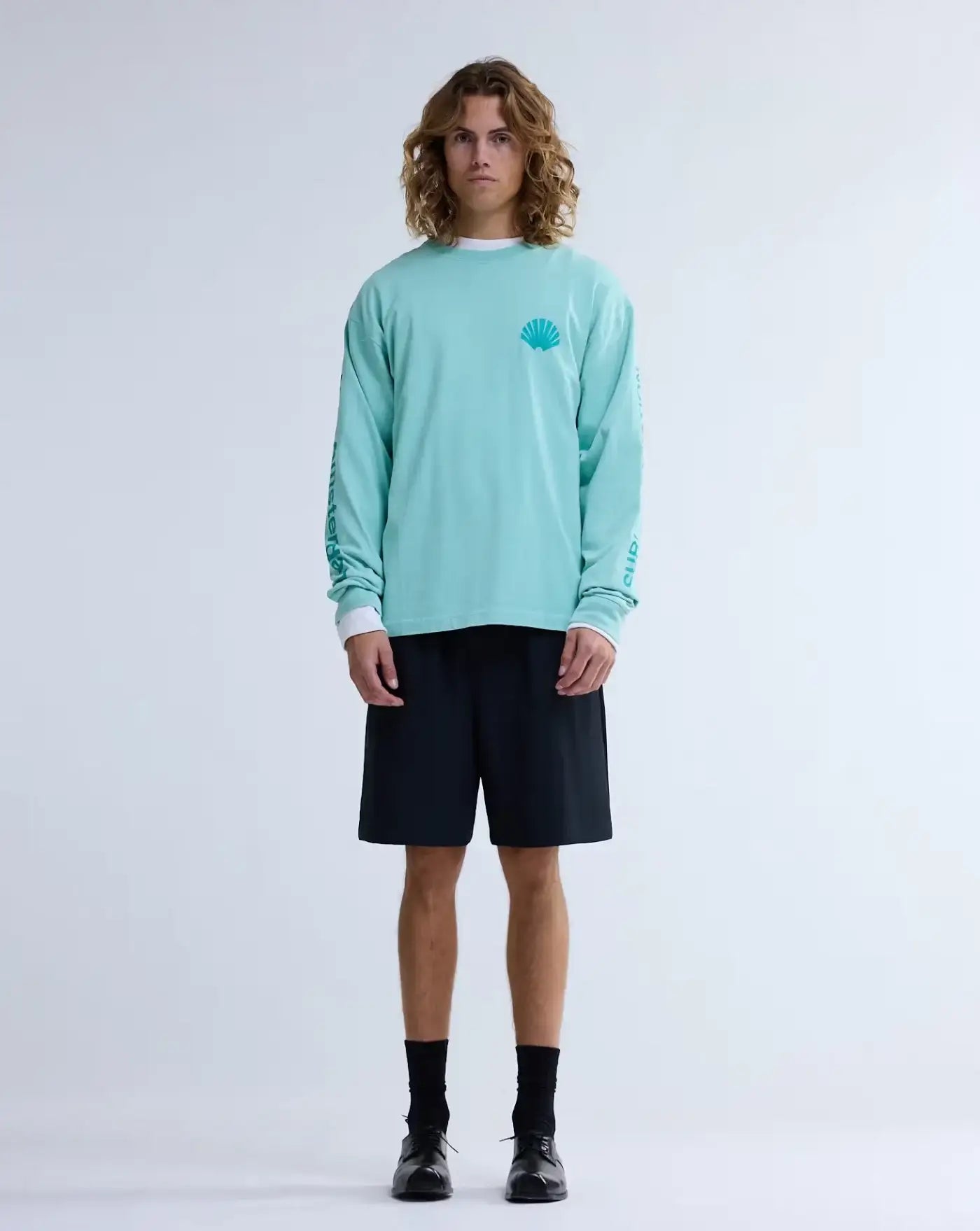 Camiseta New Amsterdam Logo Longsleeve Ocean 2601106002 WAVE/SEA GREEN NEW AMSTERDAM 