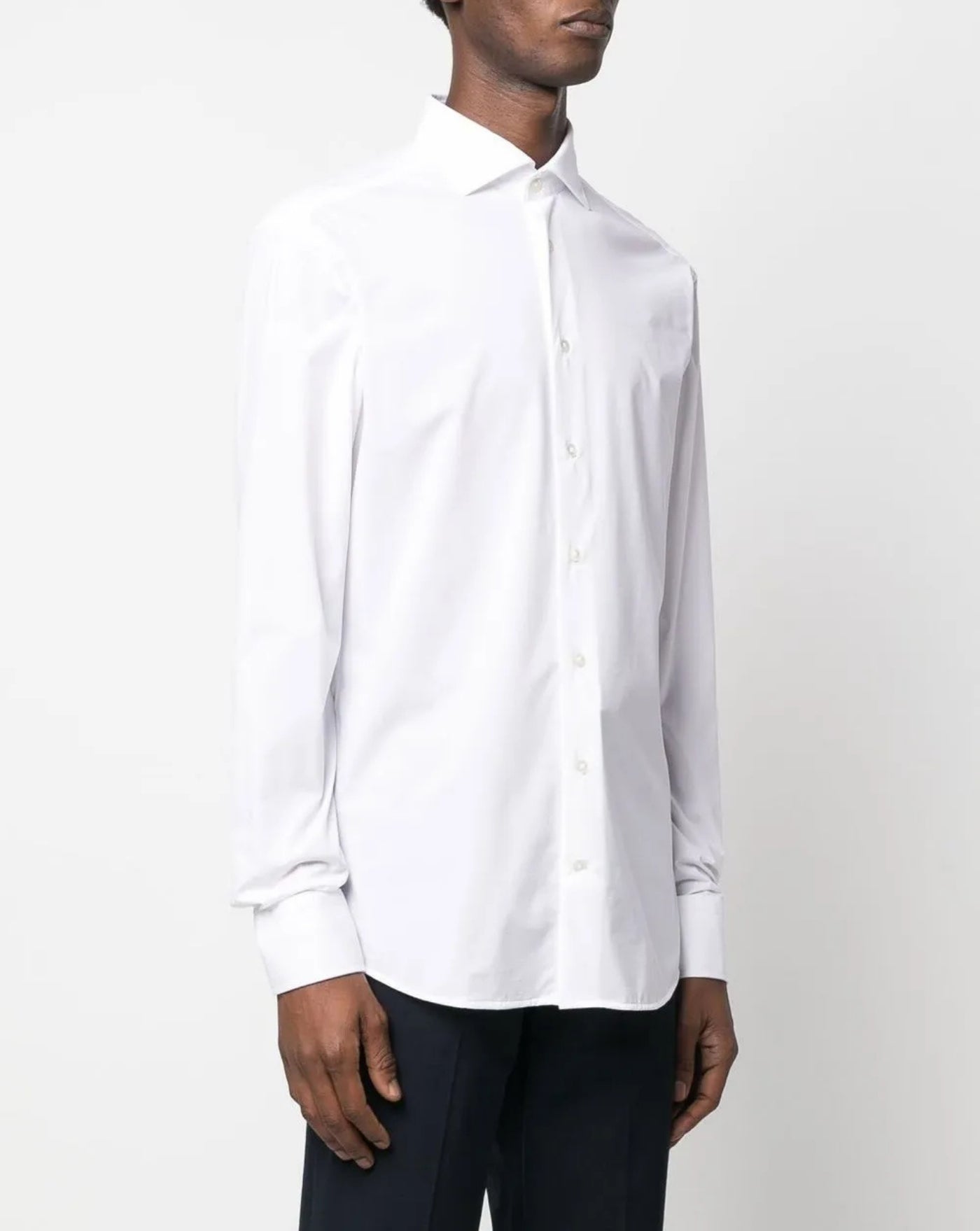 Camisa Traiano Milano con botones T1000311 900 WHITE PLAIN TRAIANO MILANO 