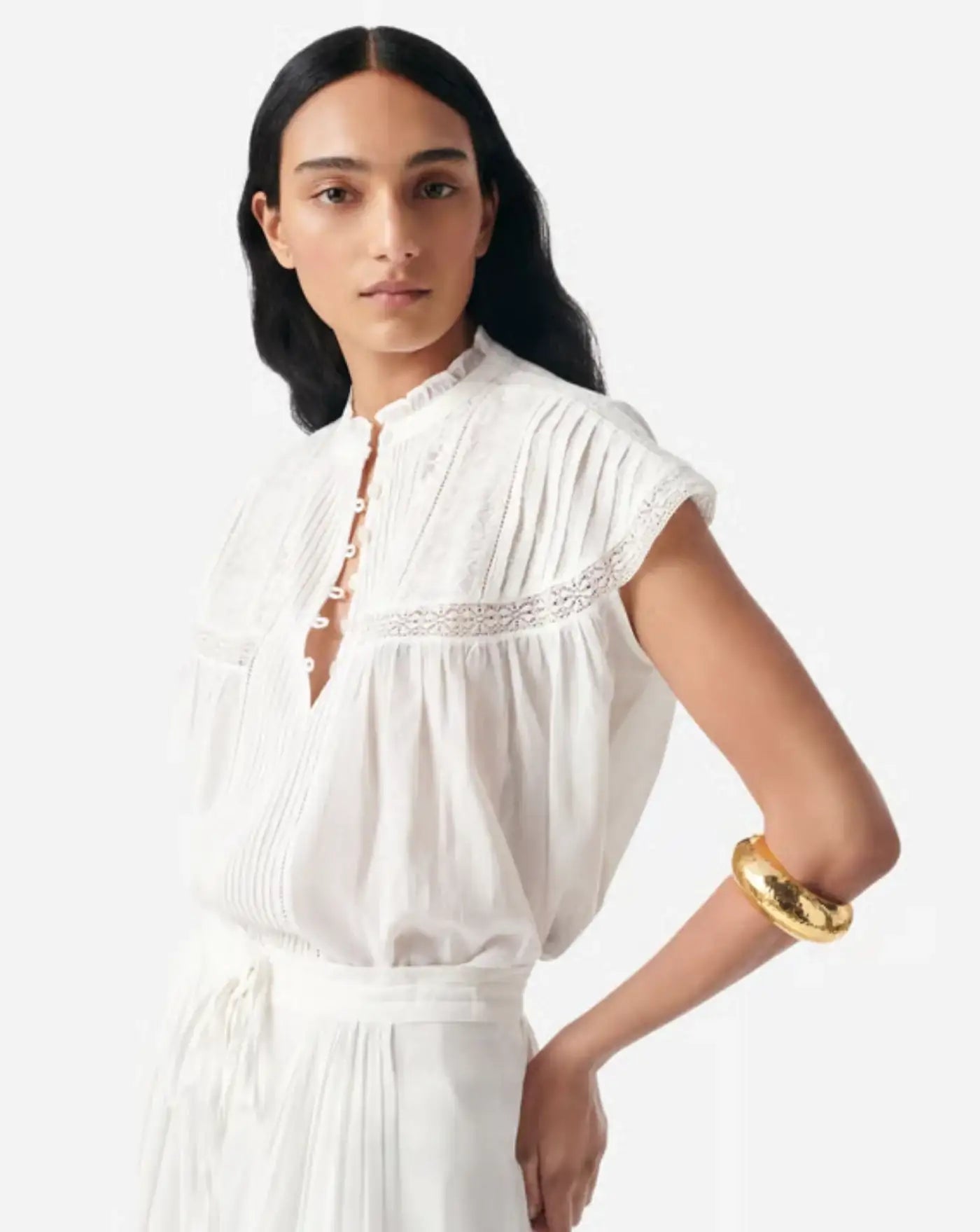 Blusa Vanessa Bruno oversize 6EVA53V09890 001BLANC VANESSA BRUNO 