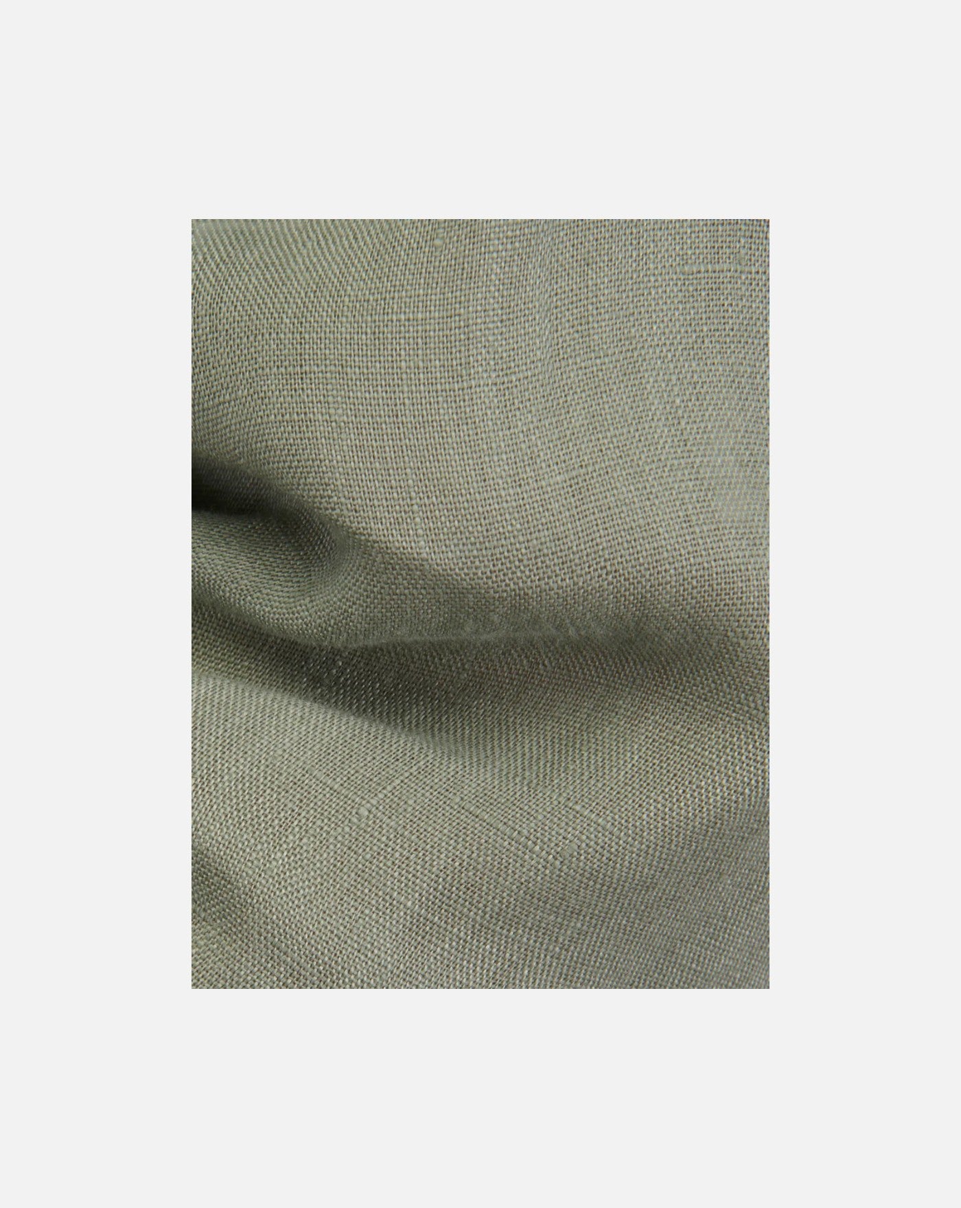 Camisa Cuello Francés Liso Lino Verde Militar 422ML 21191 646 XACUS 