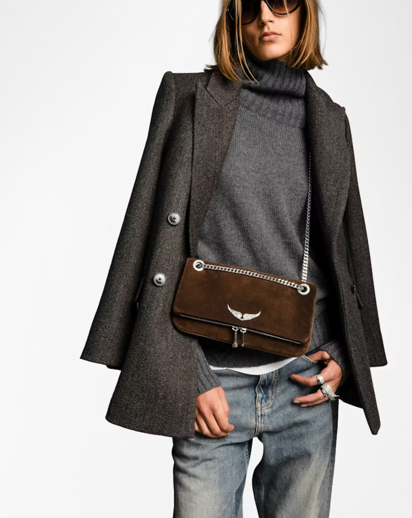 Bolso Zadig & Voltaire Rock II Suede LWBA04200 214 ZADIG & VOLTAIRE 