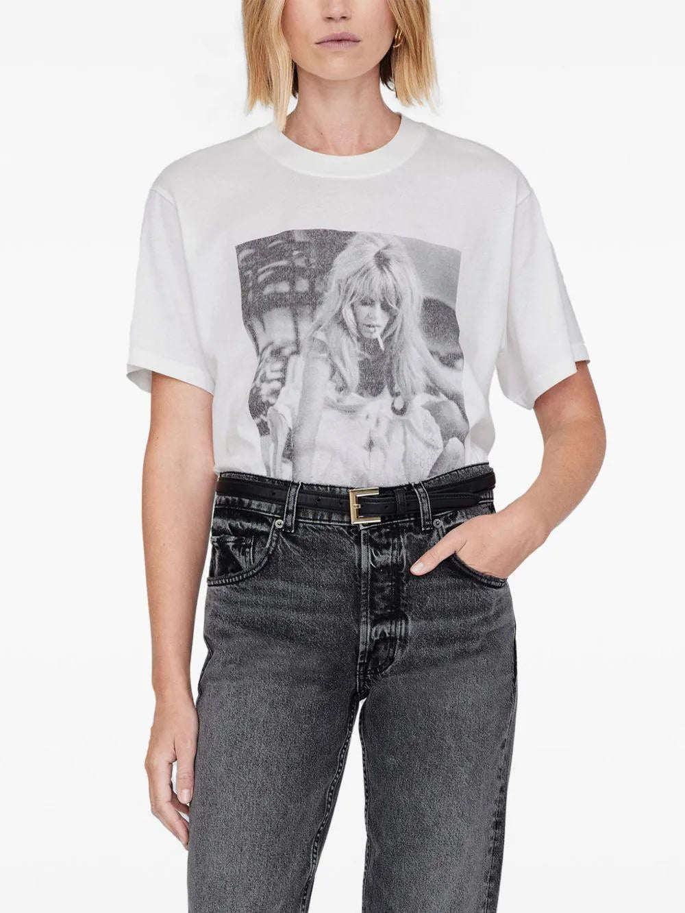Camiseta Anine Bing Lili x Brigitte Bardot A0810565IVY1 IVORY ANINE BING 
