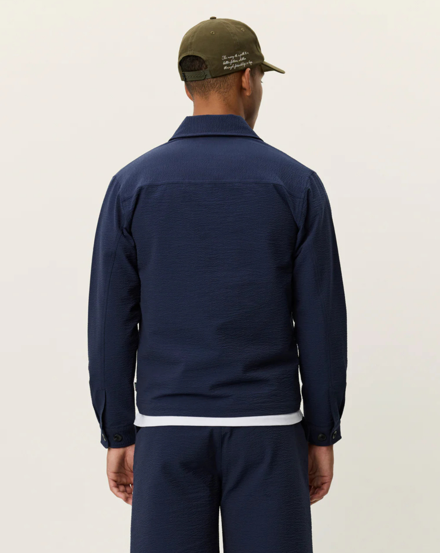 Chaqueta Les Deux Marseille Seersucker Zipper Jacket 1001366 460 LES DEUX 