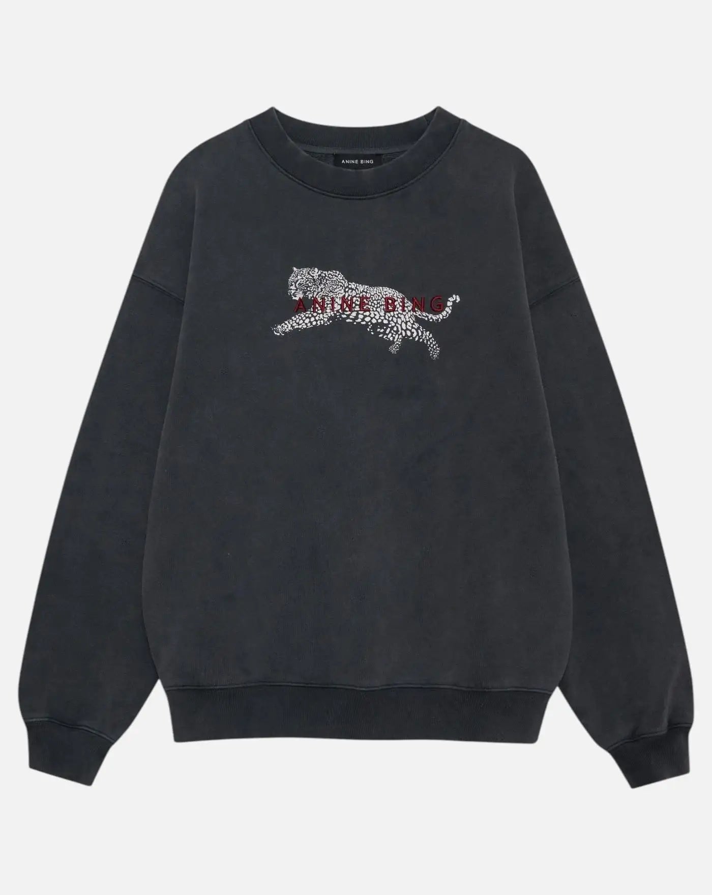Sudadera Anine Bing SPENCER SWEATSHIRT LEOPARD - WASHED BLACK A0812340WBL1 WASHED BLACK ANINE BING 
