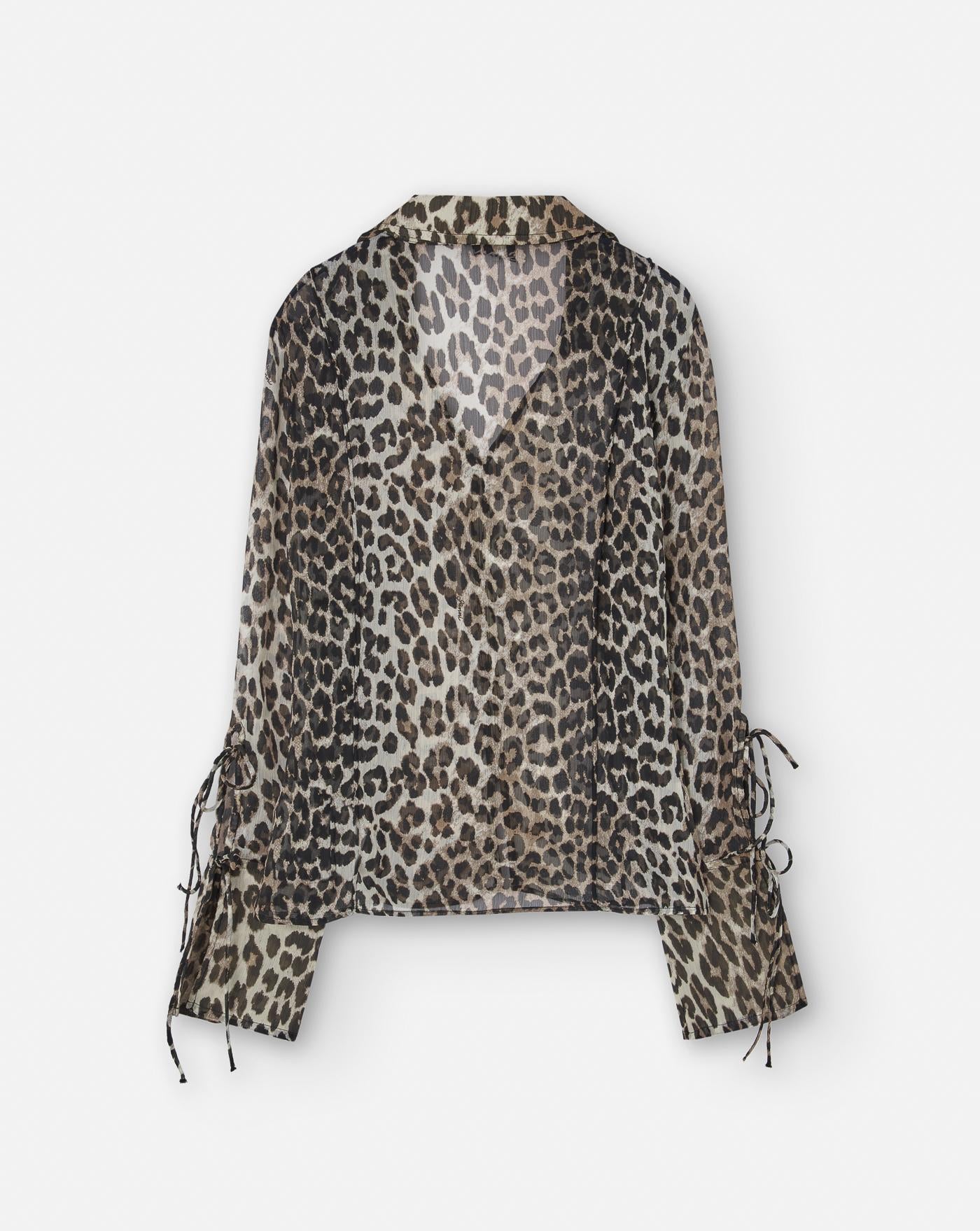 Blusa Ganni Printed Chifflon F9305 859 GANNI 