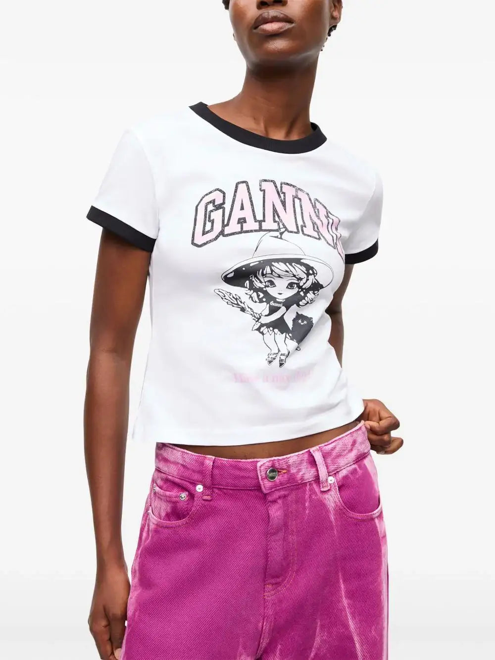 Camsieta Ganni Girl T4156 151 GANNI 