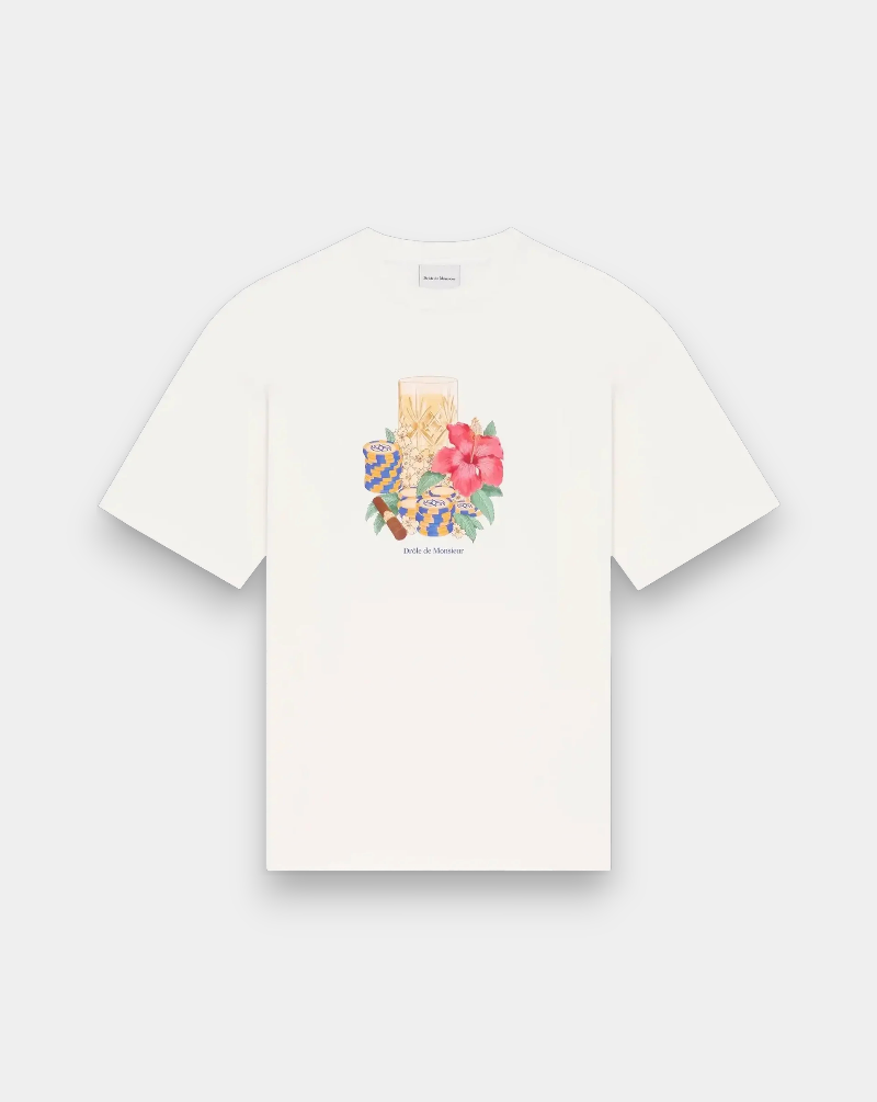 Camiseta Drole de Monsieur Hibiscus Club K-TS300 CO002OW DROLE DE MONSIEUR 