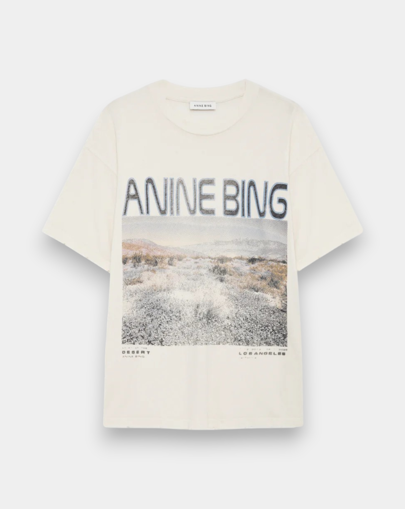 Camiseta Anine Bing Cade Tee Windflowers A0812078 OFW1OFF WHITE ANINE BING 