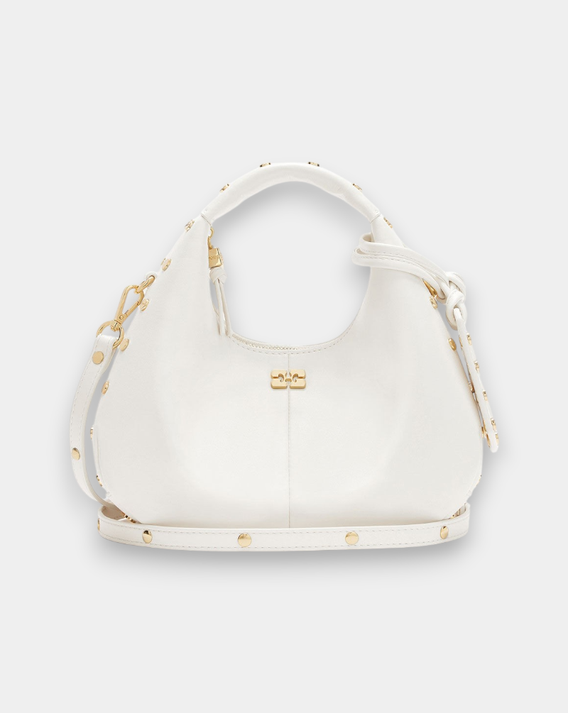 Bolso Ganni Hobo Mini Studs B2070129 135EGRET GANNI 