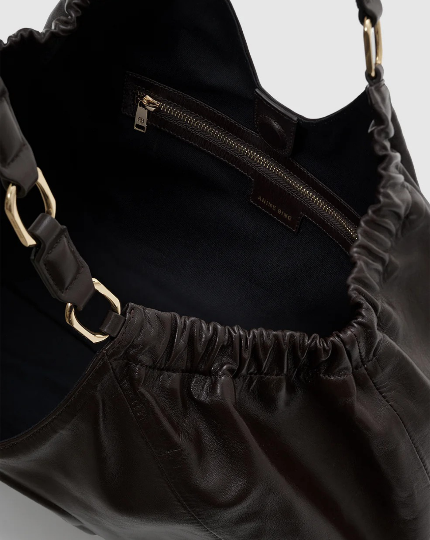 Bolso Anine Bing Medium Kate Tote A133086DBN1 DARK BROWN ANINE BING 