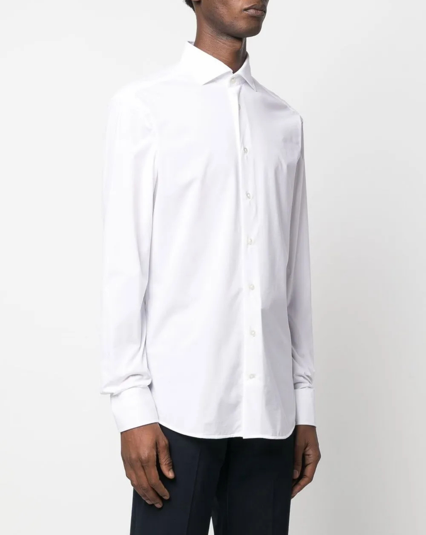 Camisa Traiano Milano con botones T1000311 900 WHITE PLAIN TRAIANO MILANO 