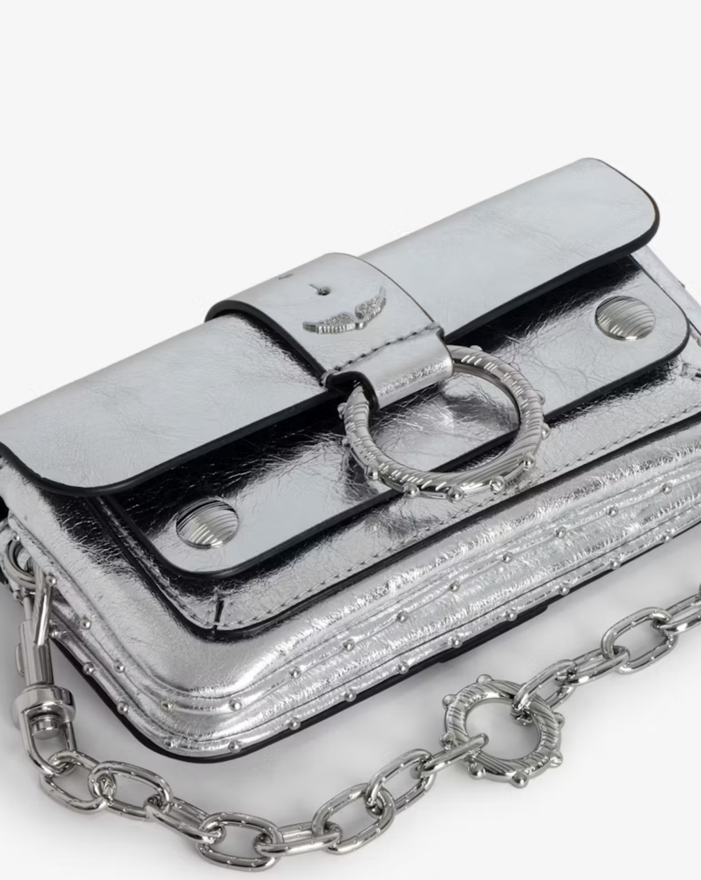 Bolso Zadig & Voltaire Kate Wallet Vintage Metal LWBA03973 SILVER 020 ZADIG & VOLTAIRE 