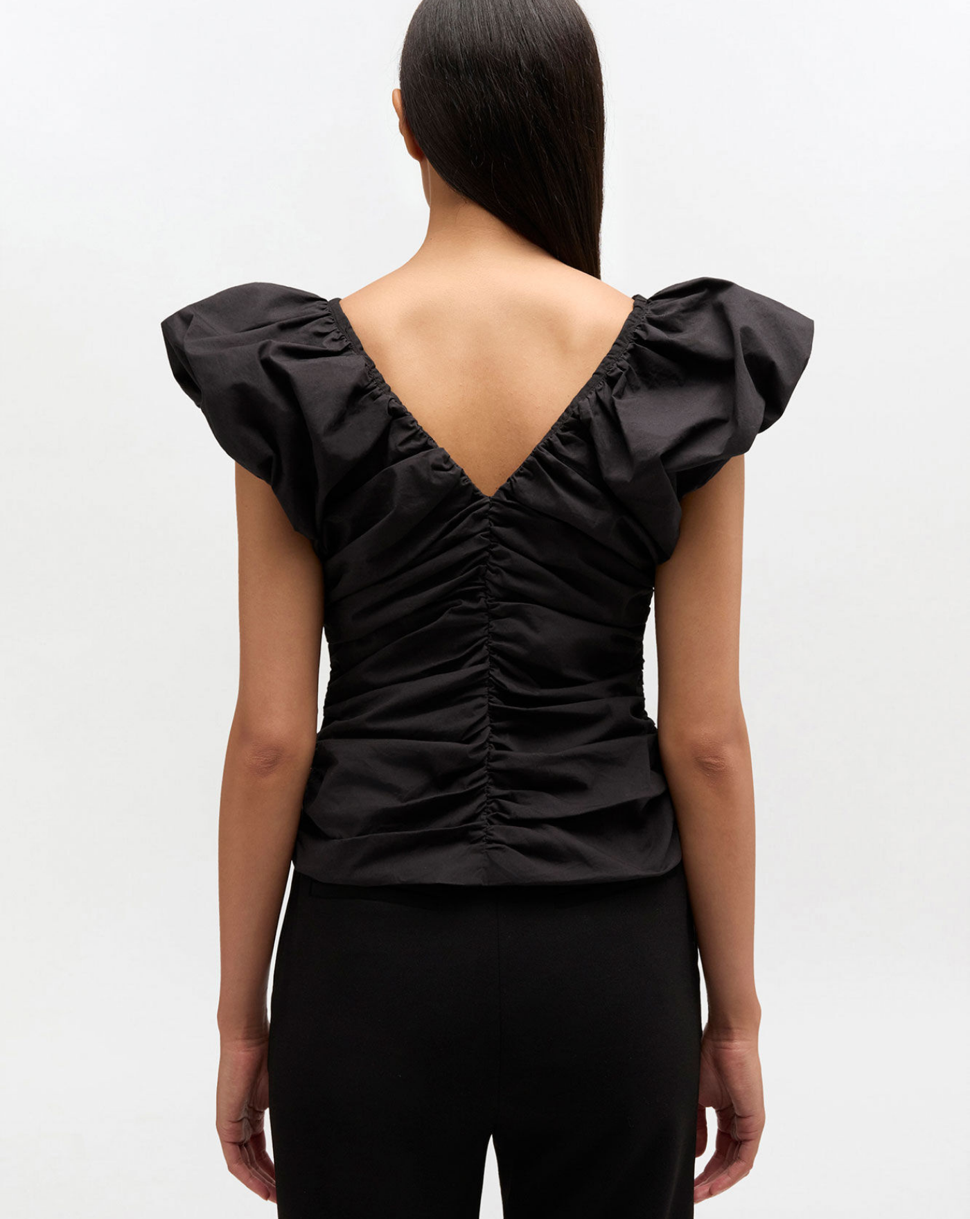 Top Ganni Ruched A1040071 099 GANNI 