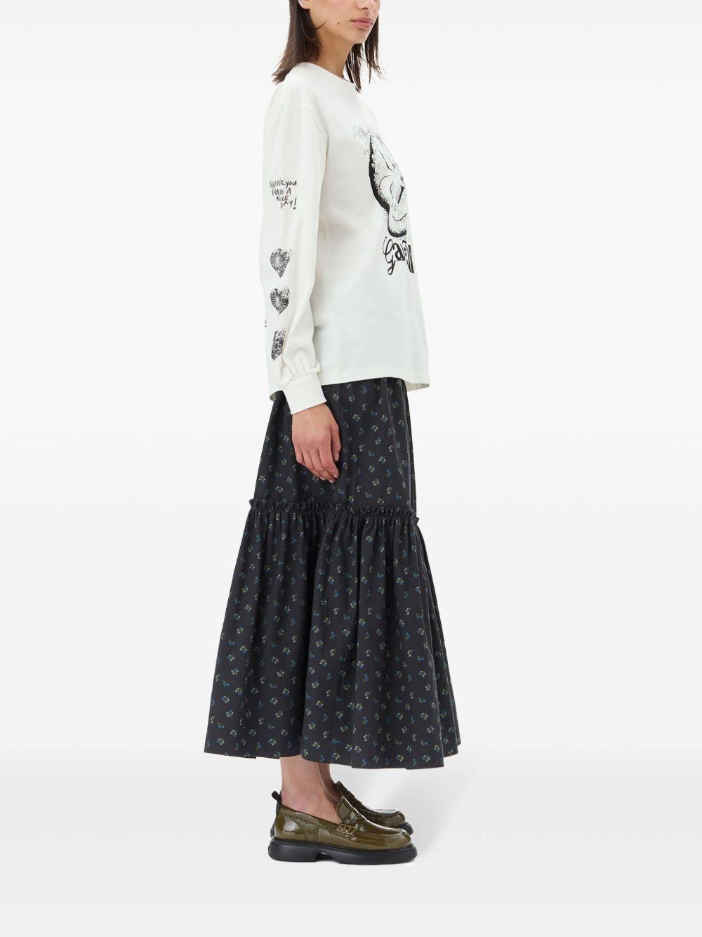 Camiseta Ganni Future Heavy Jersey Moon T4064 135 GANNI 