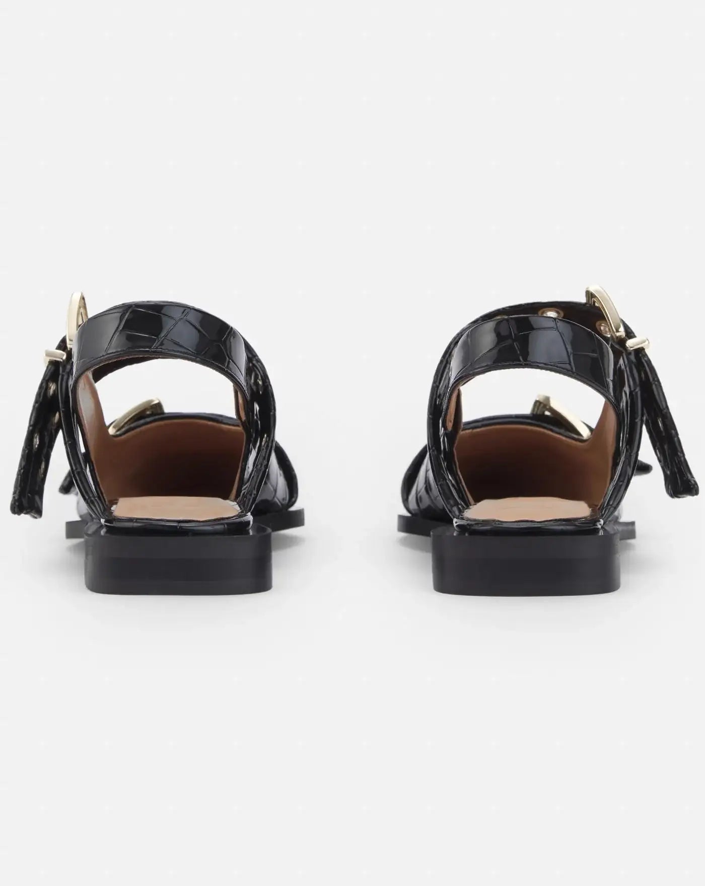 Buckle Ballerina Naplack Croco S2796 099 GANNI 
