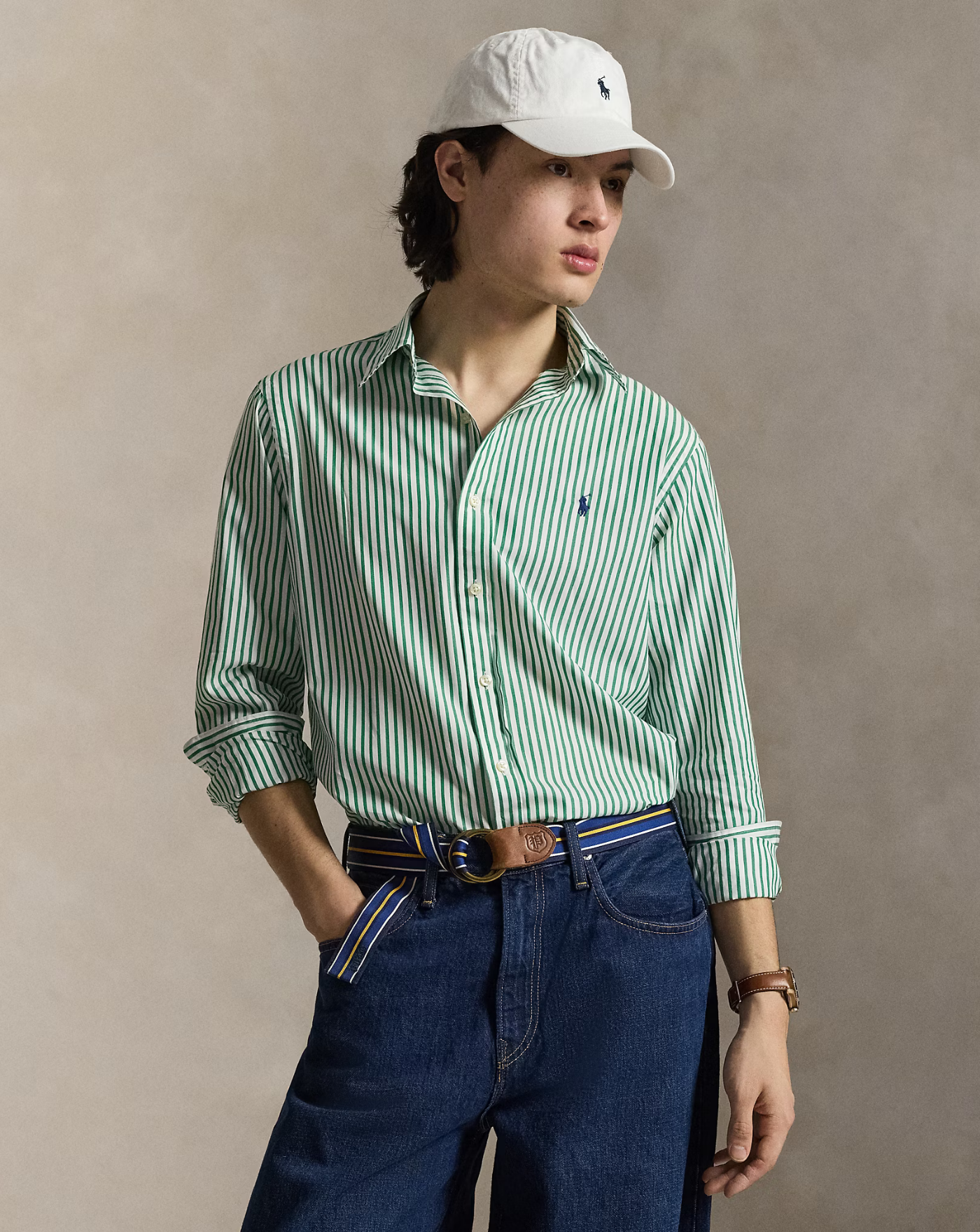 Camisa Polo Ralph Lauren Stripes 710B15595009 3249F WHITE GARDEN TRAIL POLO RALPH LAUREN 