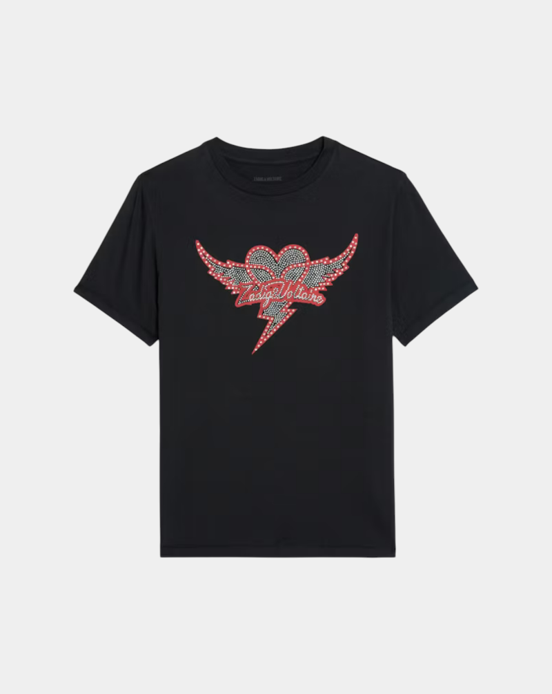 Camiseta Zadig & Voltaire Edwin Hc Heart Wings Strass JWTS02856 011 ZADIG & VOLTAIRE 