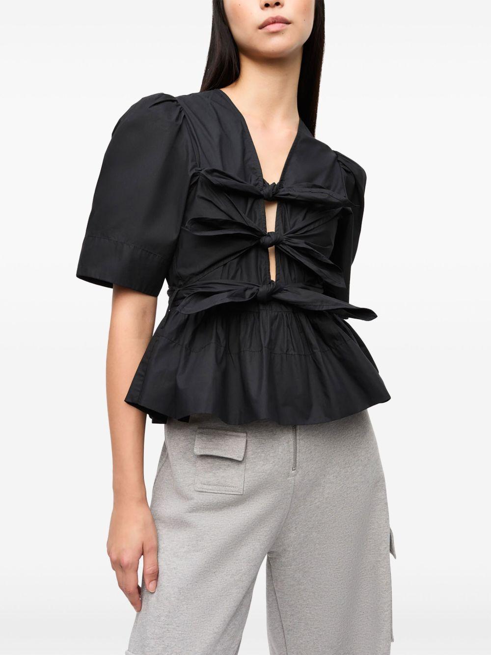 Blusa Ganni Washed Stretch Cotton W0378 099 GANNI 