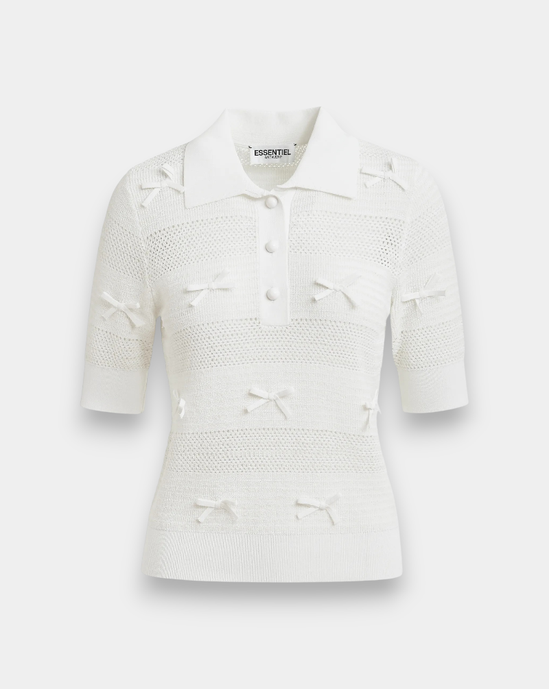 Blusa Essentiel Antwerp Jarts Knit Polo JARTS OW01OFF WHITE ESSENTIEL ANTWERP 