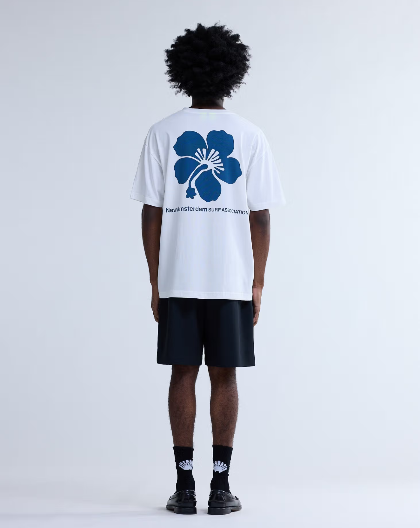 Camiseta New Amsterdam Hibiscus Tee 2601078001 WASHED WHITE NEW AMSTERDAM 