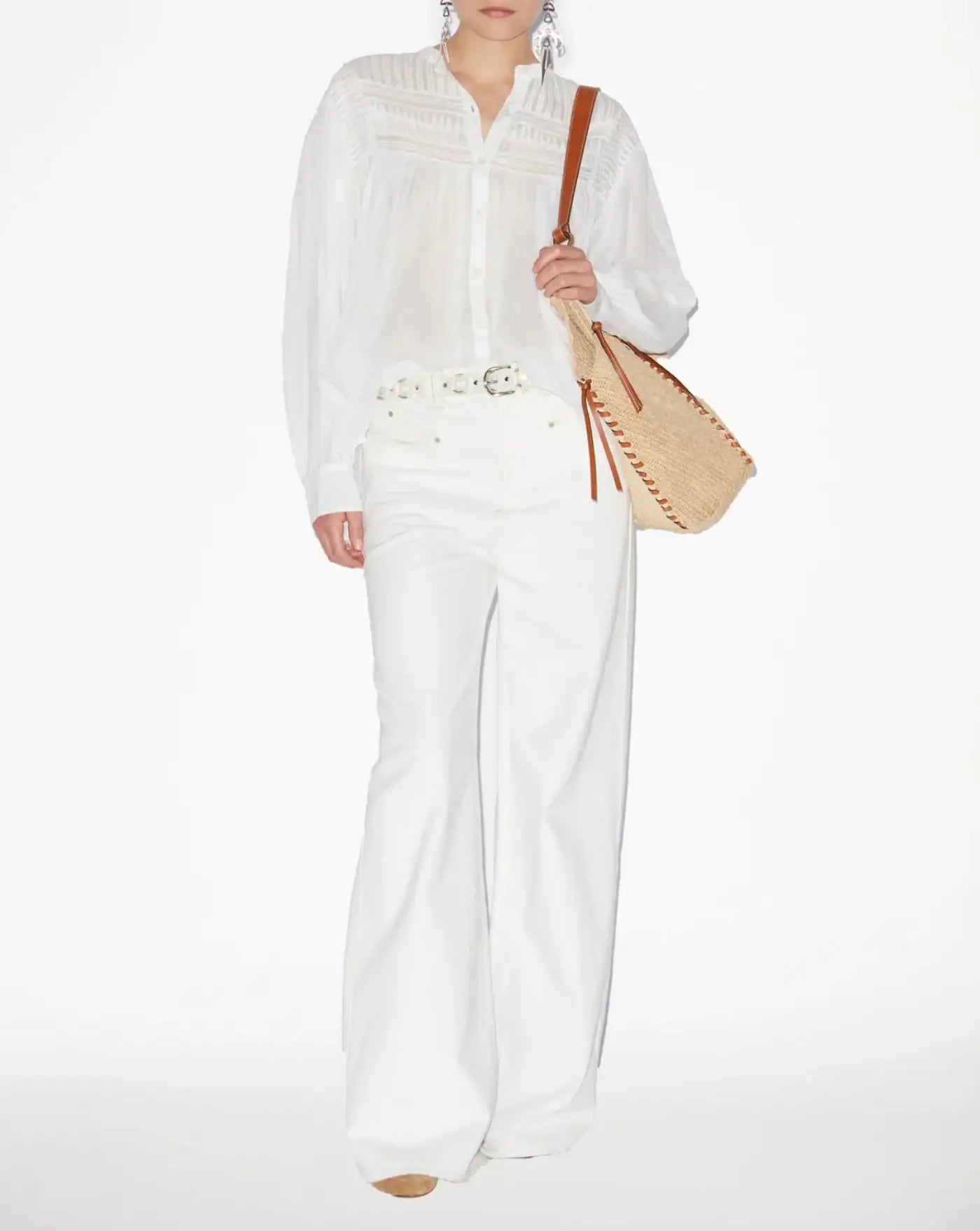 Camisa Isabel Marant Plalia HT0002FCB3J04E 20WH ISABEL MARANT 