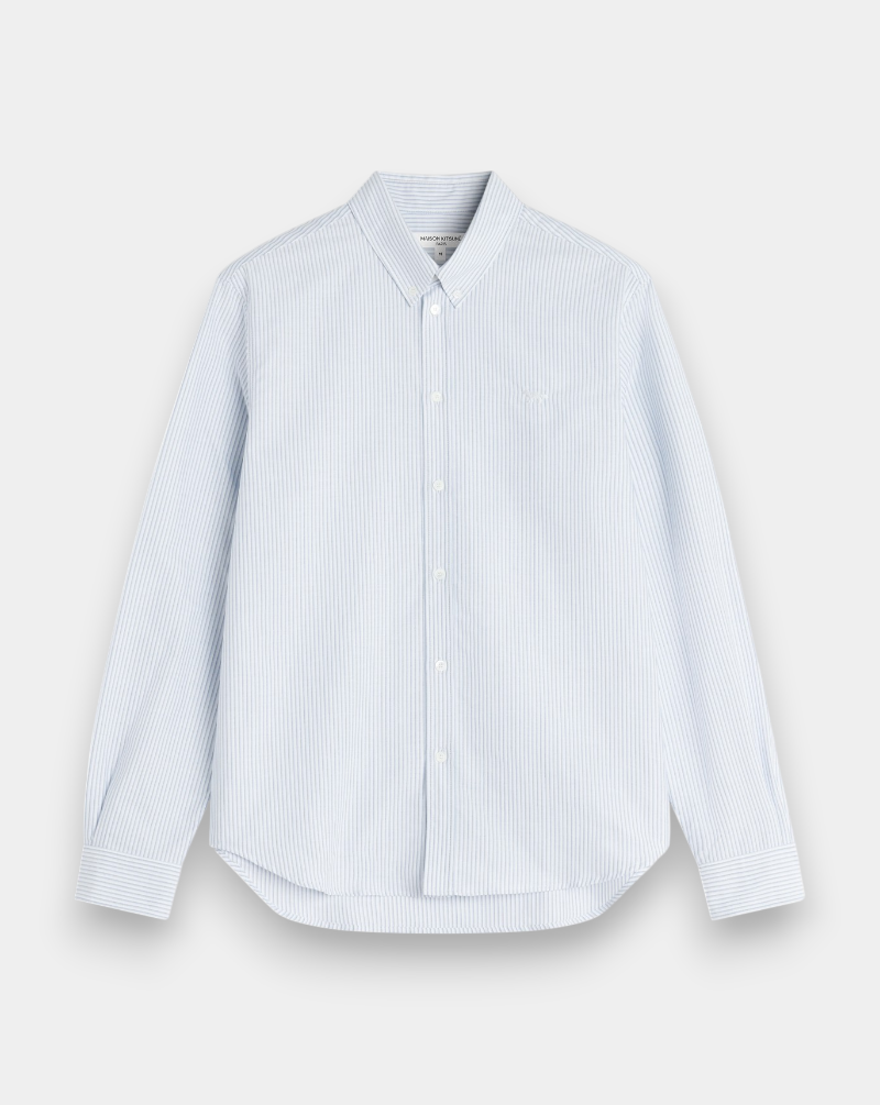 Camisa Maison Kitsune Profile Fox Striped QM00411WC5098 0491 MAISON KITSUNE 