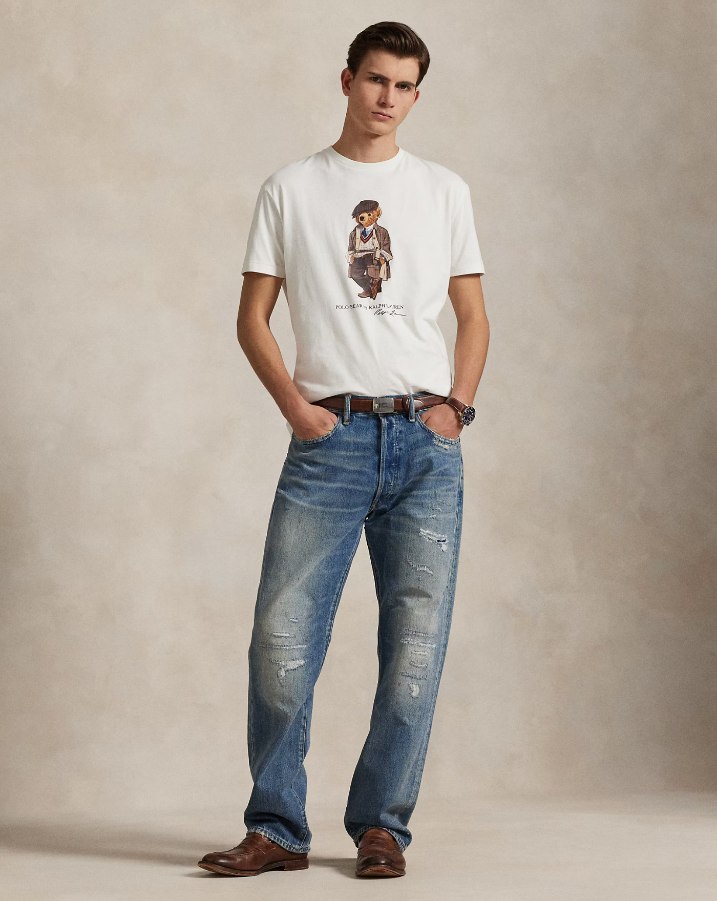 Camiseta Polo Ralph Lauren Bear 710P00085001 DECKWASH WHITE POLO RALPH LAUREN 