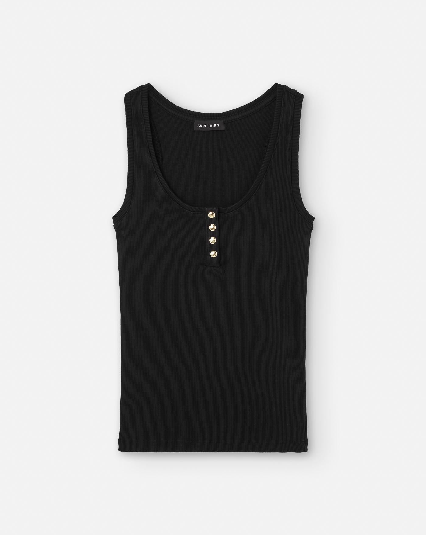 Top Anine Bing Alexia A0810316 BLACK ANINE BING 