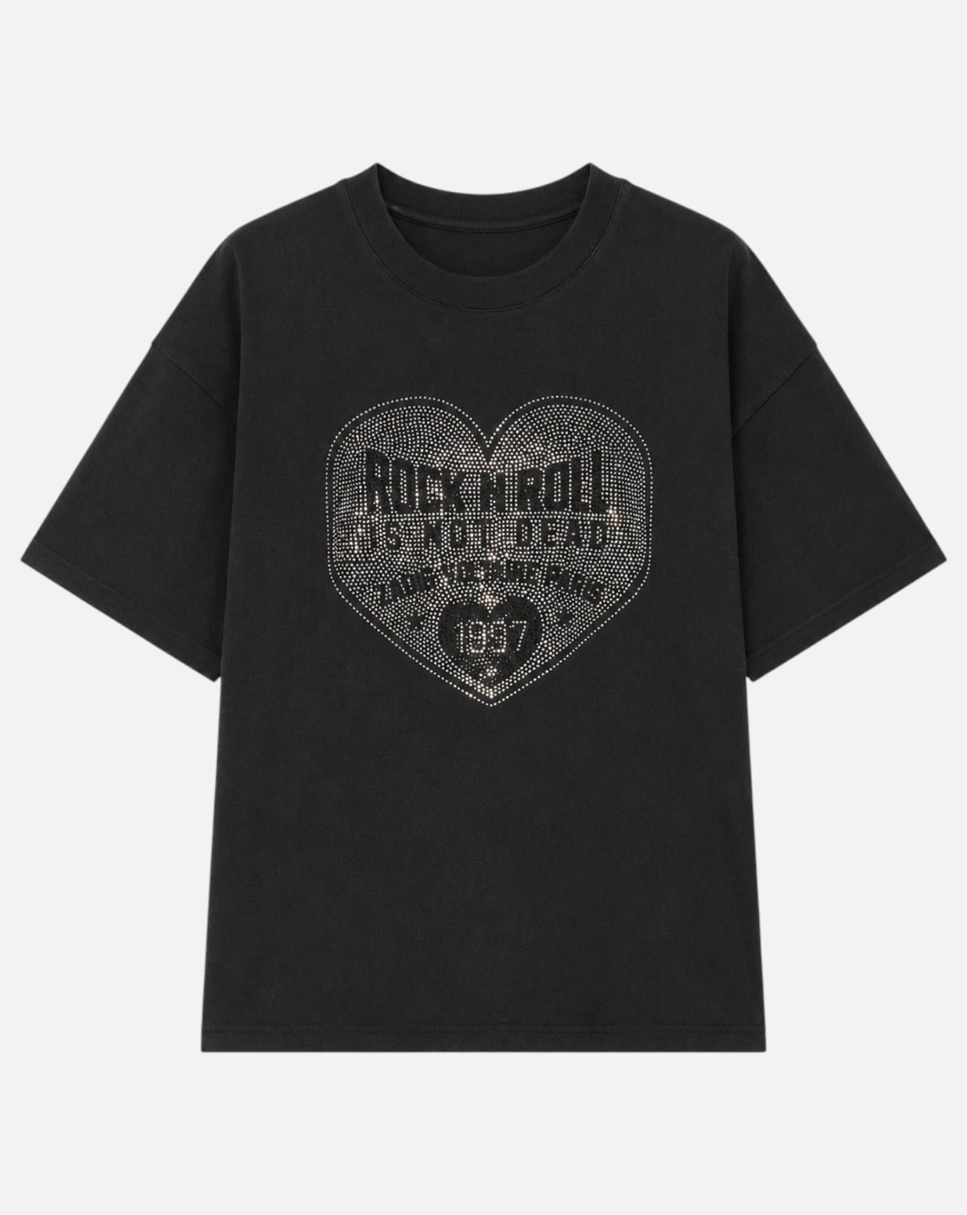 Camiseta Zadig & Voltaire Taida BC Heart RNR Strass JWTS02922 011 ZADIG & VOLTAIRE 
