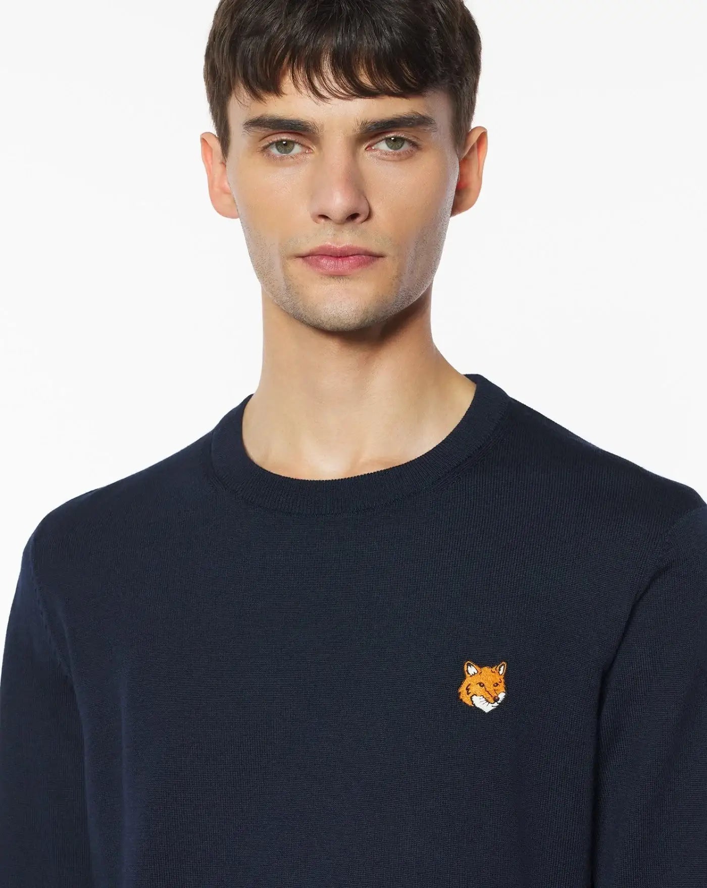 Jersey Maison Kitsune Fox Head Merino PM00801KT1181 0413 MAISON KITSUNE 