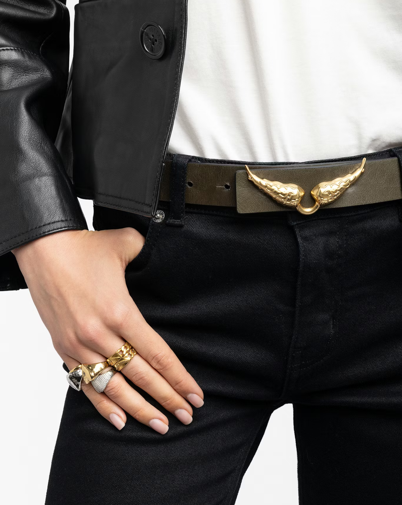 Cinturon Zadig & Voltaire Rock Reversible Vintage 30mm LWBT01343 001 ZADIG & VOLTAIRE 