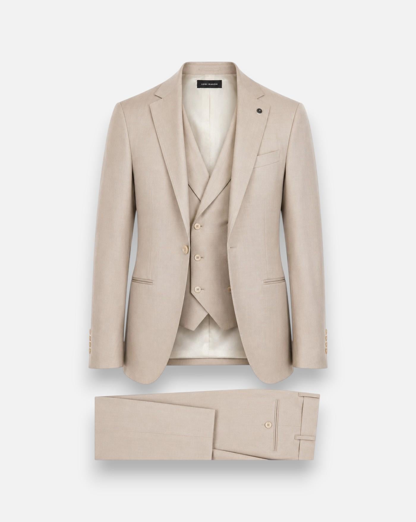 Traje Lubiam 3 Piezas 53311/01.3438/1380 BEIGE LUIGI BIANCHI MANTOVA 