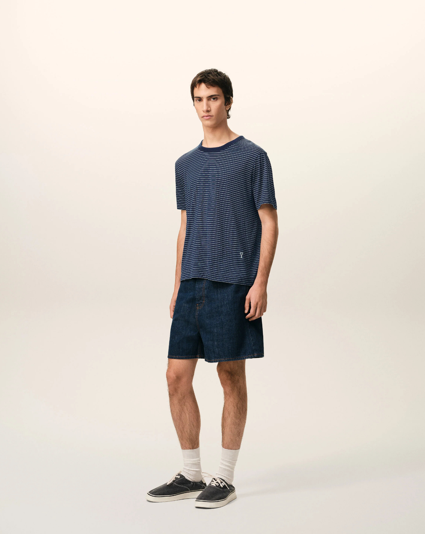 Camiseta Ami Paris Stripes HTS367JE0212 A044 AMI PARIS 