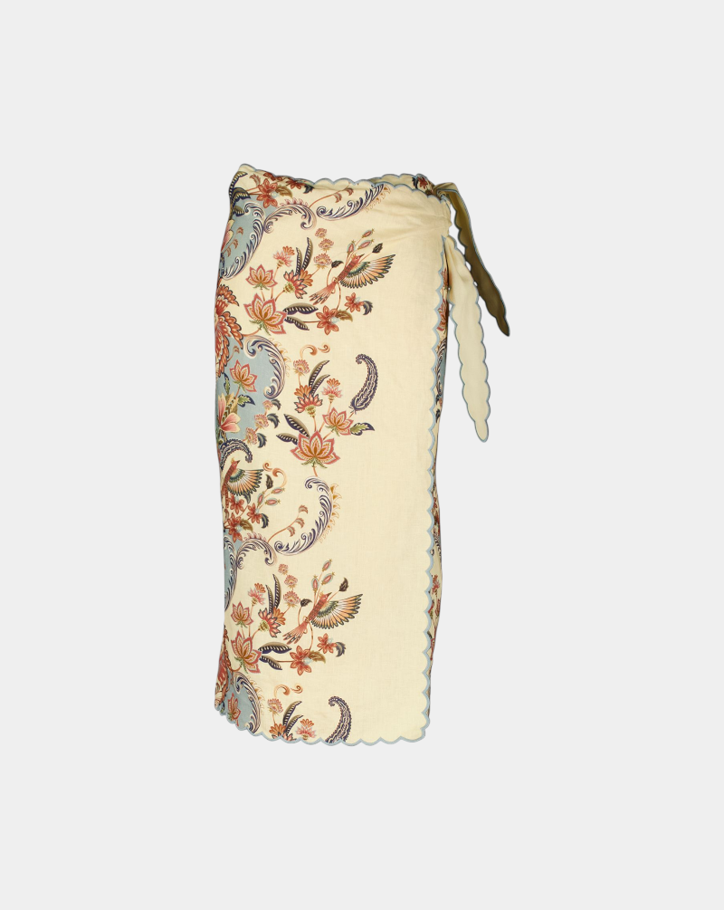 Falda Farm Rio Boho Beauty Butter Midi Skirt 348847 26016 FARM RIO 