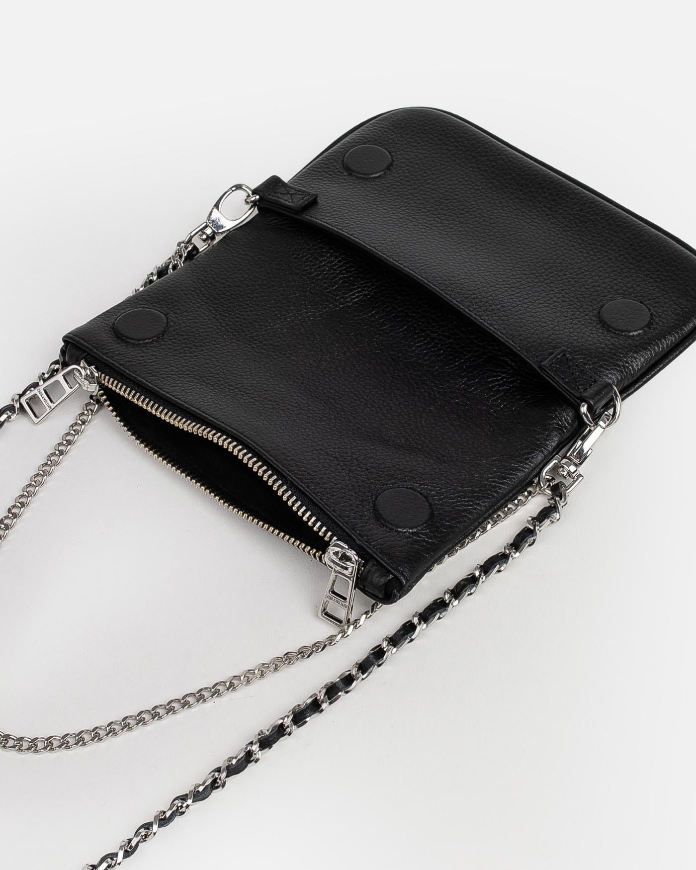 Bolso Zadig & Voltaire Rock Nano Grained Leather LWBA00006 NOIR 001 ZADIG & VOLTAIRE 