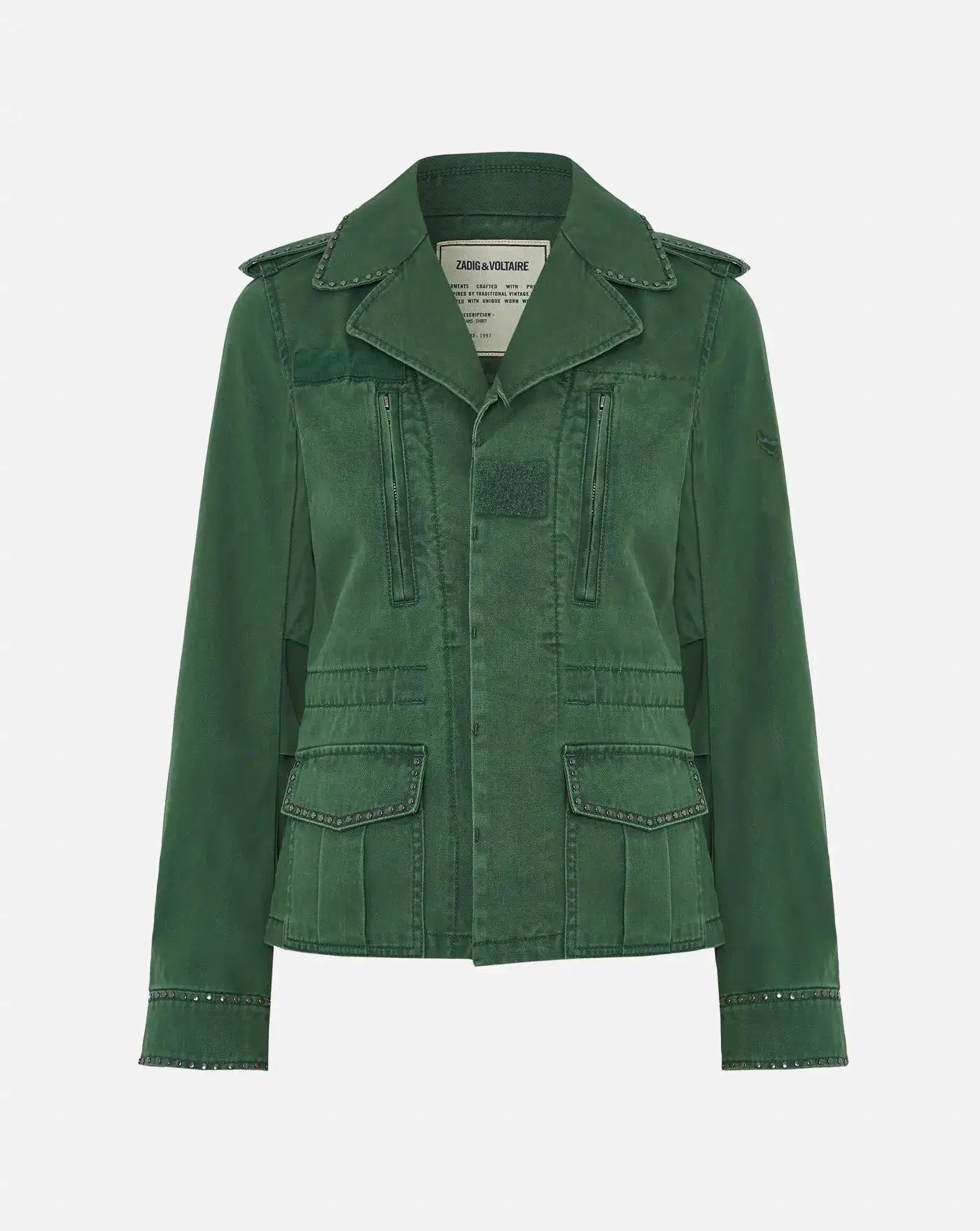 Chaqueta Zadig & Voltaire Klimi Cotton Lave Studs WWOW01677 CORIANDER 330 ZADIG & VOLTAIRE 