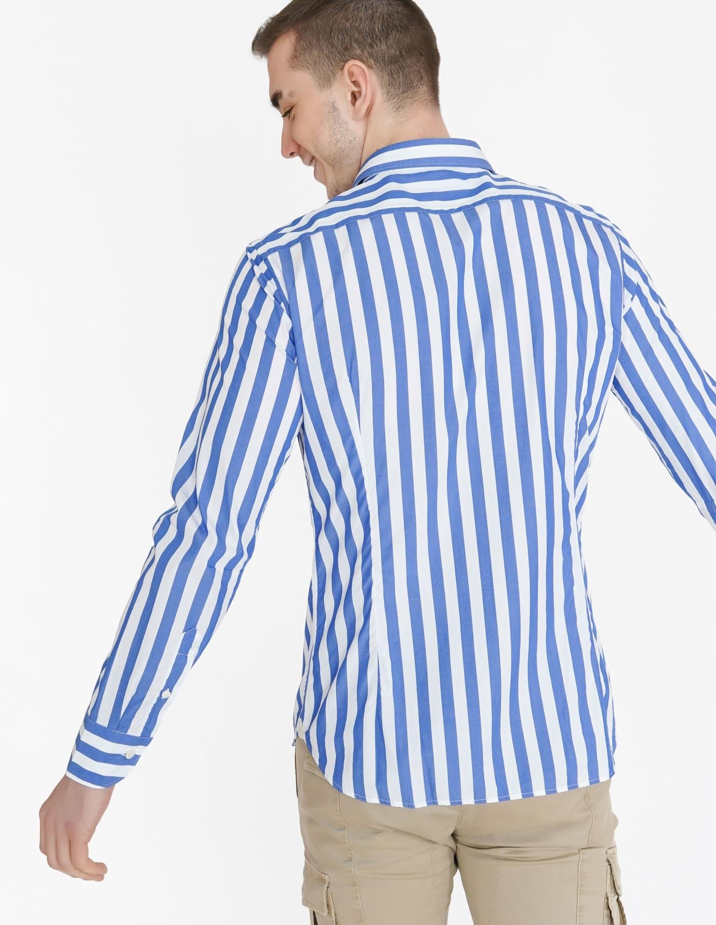 Camisa Tintoria Mattei Stripes UP7 NJW RC2 88 TINTORIA MATTEI 