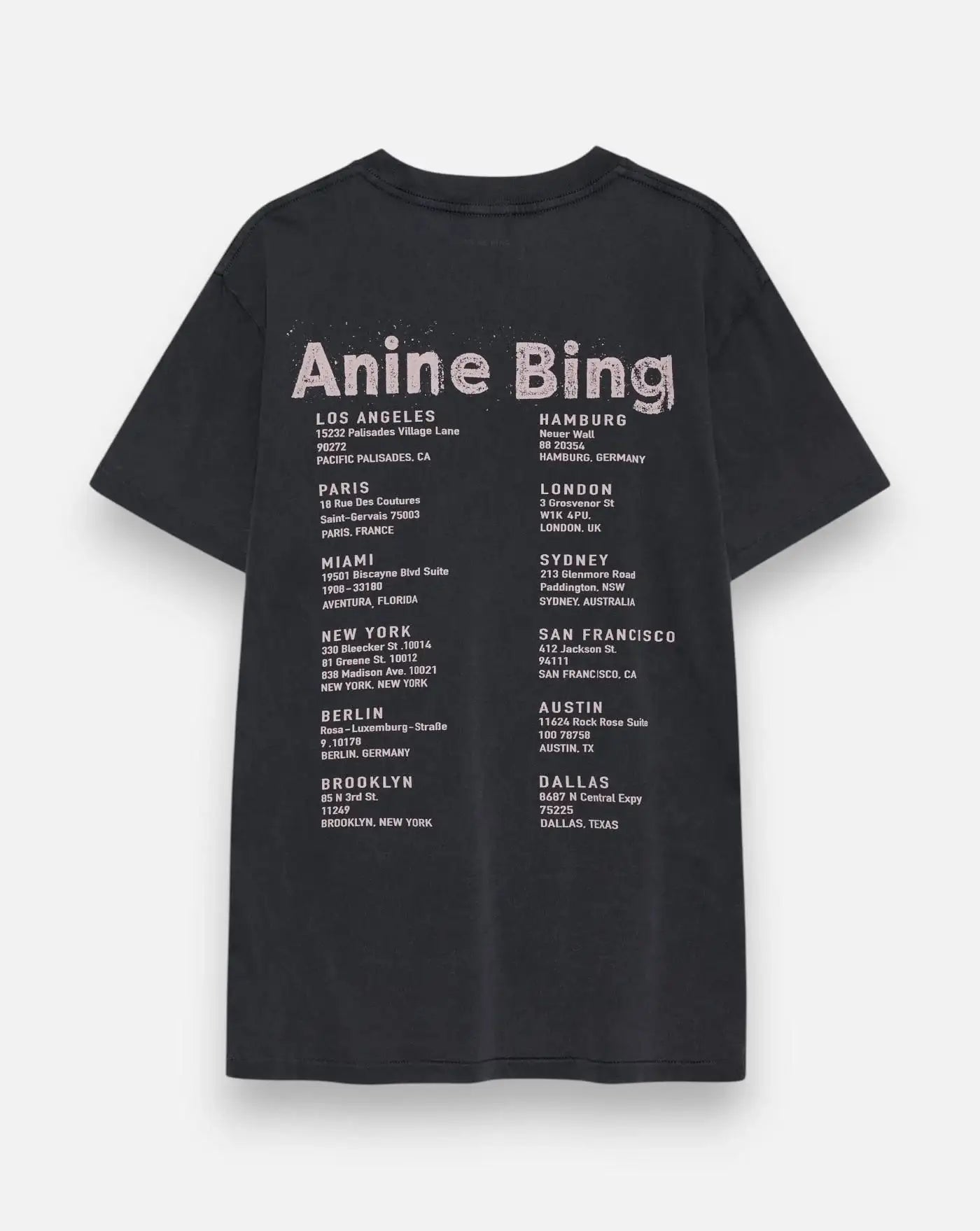 Camiseta Anine Bing CADE TEE SMILEY - WASHED GREY A0812928WHG1 WASHED GREY ANINE BING 