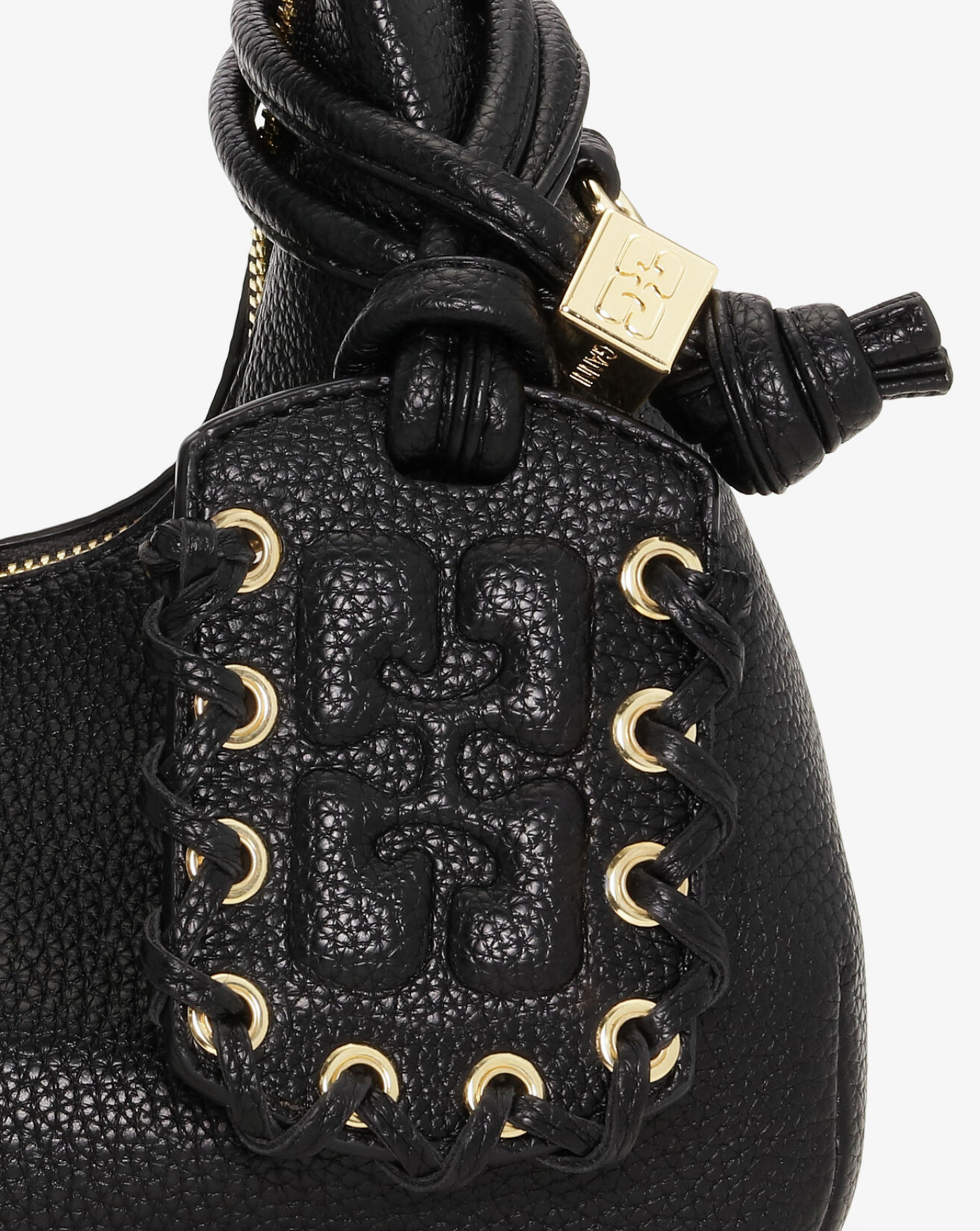 Bolso Ganni Hobo Mini Grained A6976 099 GANNI 