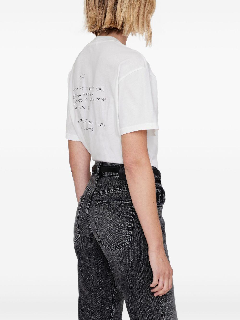 Camiseta Anine Bing Walker Tee Lyrics A0810771IVY1 IVORY ANINE BING 