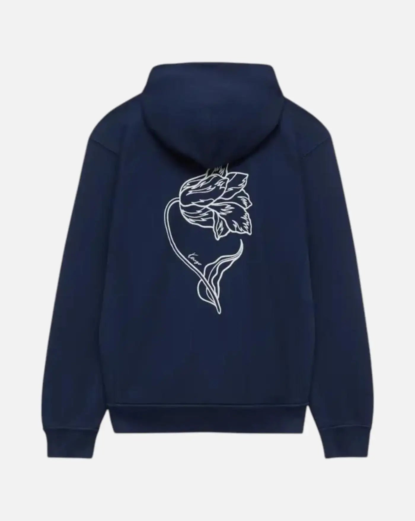 Sudadera con capucha y cremallera de algodón bordada 'KENZO Tulip'<BR/><BR/> FG65HO2714MJ 79 BLUE BLACK KENZO 